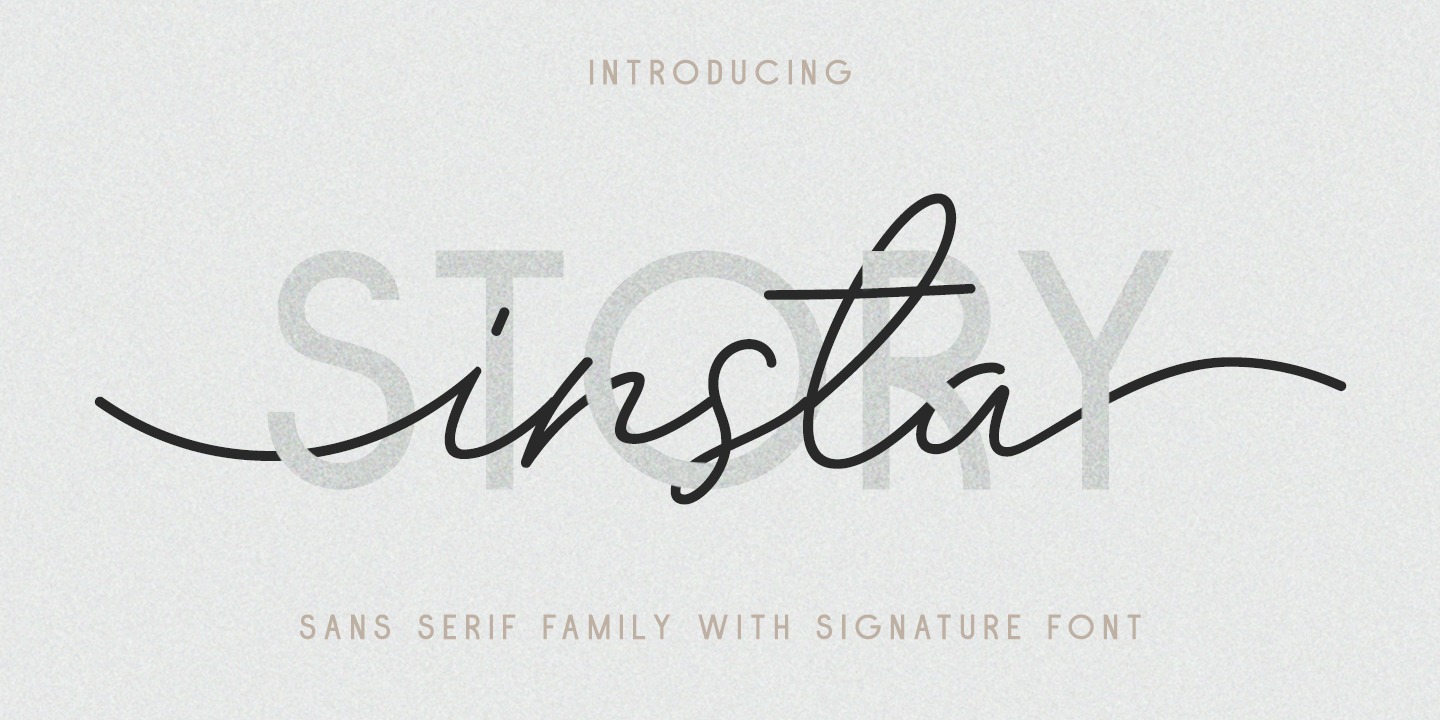 Insta Story Signature Font preview